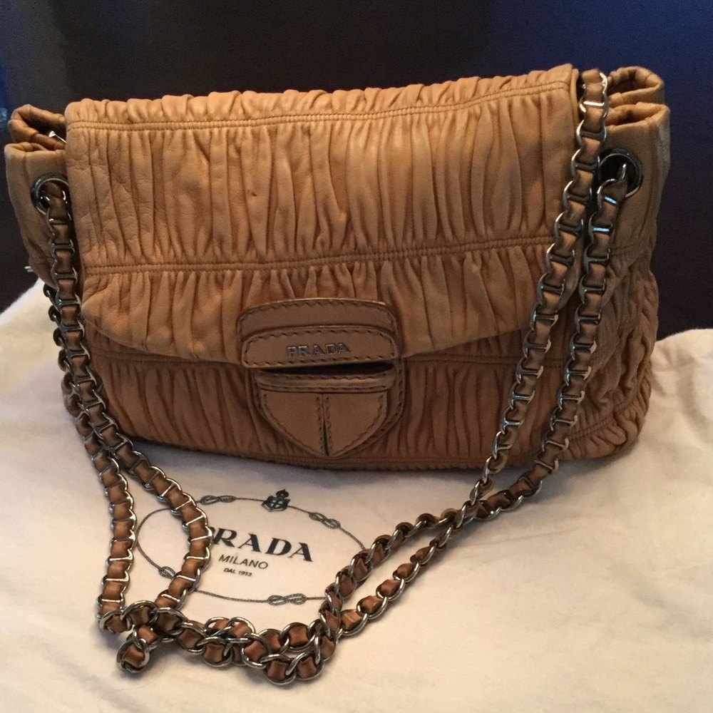 Prada AUTHENTIC Gaufre Leather Handbag